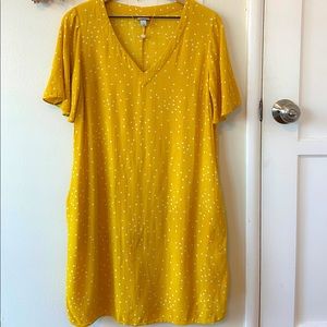 Flutter Sleeve Polka Dot Shift Dress